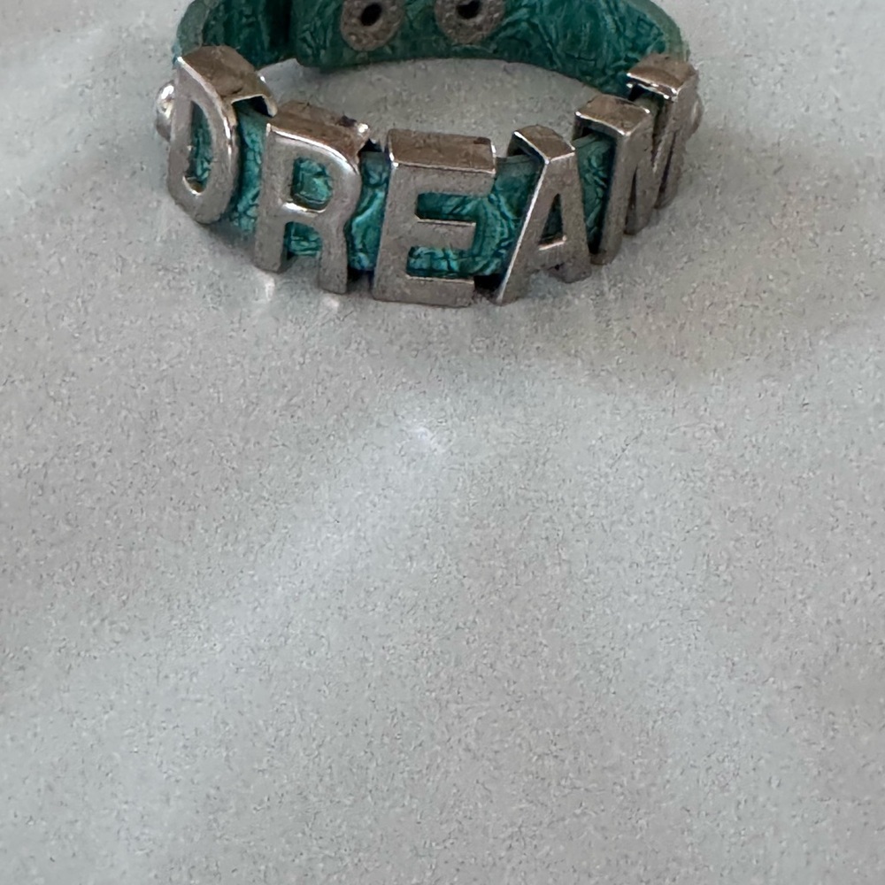 BCBGenerationap Silver and turquoise leather 'DREAM' Bracelet Band - Picture 5 of 5